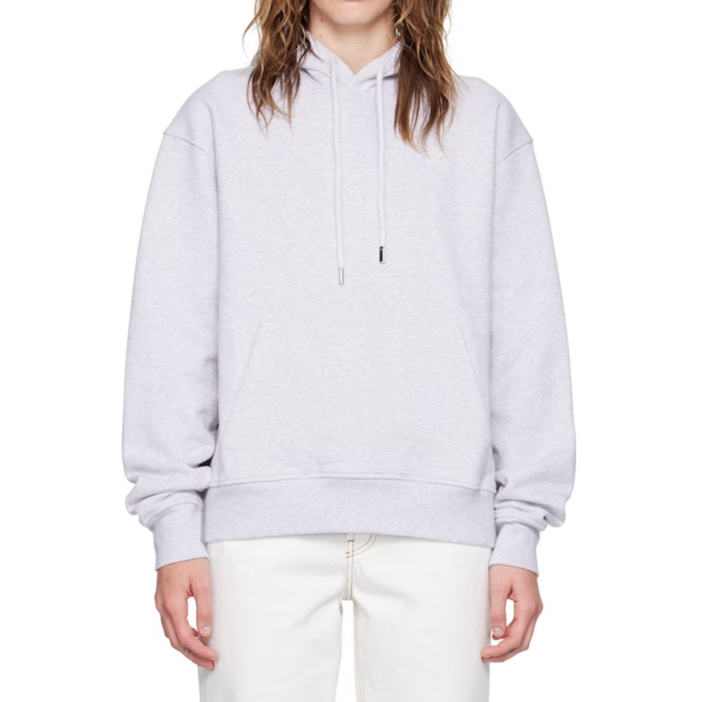 JACQUEMUS Les classiques le sweatshirt brode hoodie in grey XS